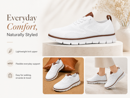 Suprclark women's breathable knit walking shoes everyday comfort features