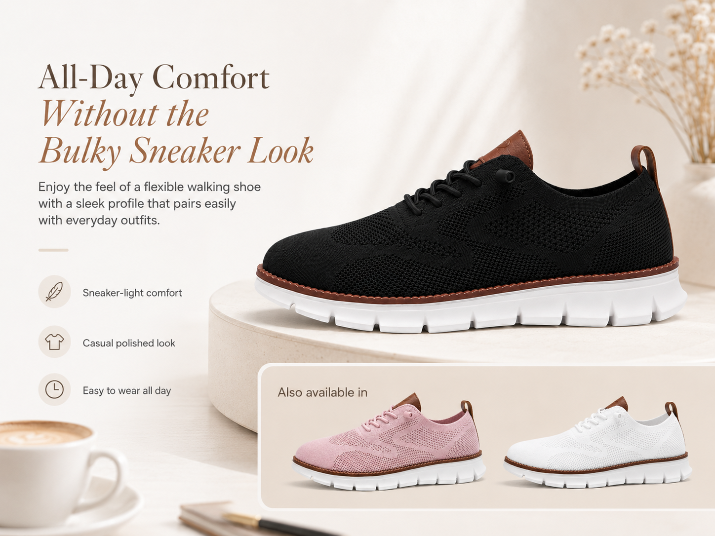 Suprclark women's lightweight knit walking shoes comfort and style features