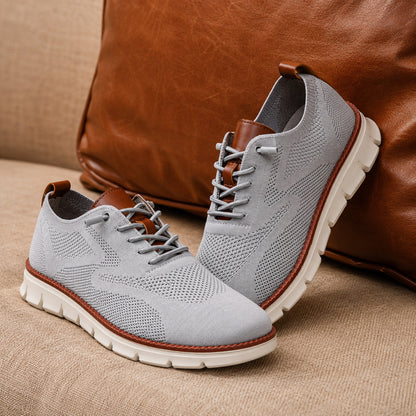 Suprclark women's gray breathable knit walking shoes product view 039