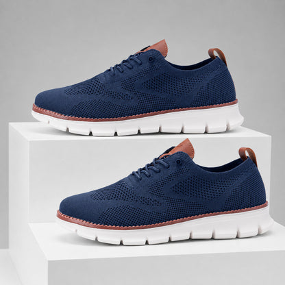 Suprclark women's navy breathable knit walking shoes product view 049