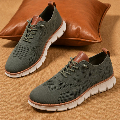 Suprclark women's olive green breathable knit walking shoes product view 033