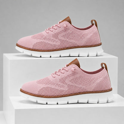 Suprclark women's pink breathable knit walking shoes product view 009