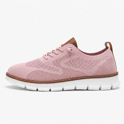 Suprclark women's breathable knit walking shoes in pink