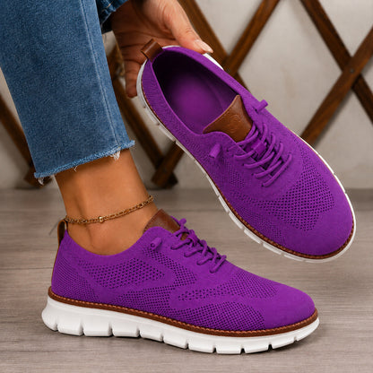 Suprclark women's purple breathable knit walking shoes product view 013