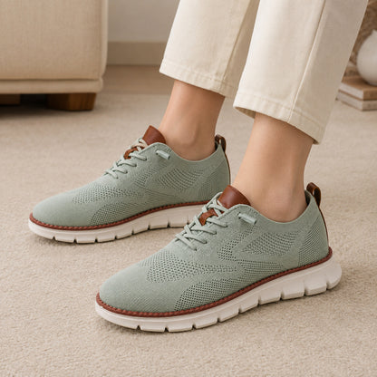 Suprclark women's sage green breathable knit walking shoes product view 041