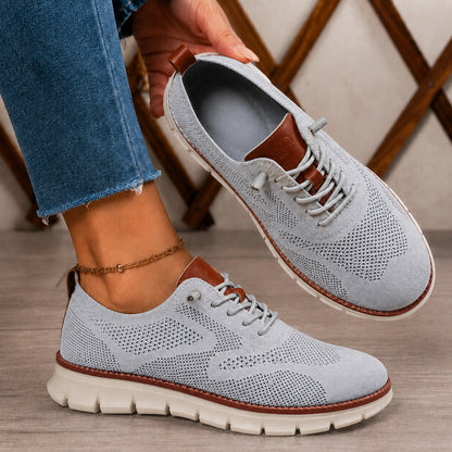 Suprclark women's sage green breathable knit walking shoes product view 045